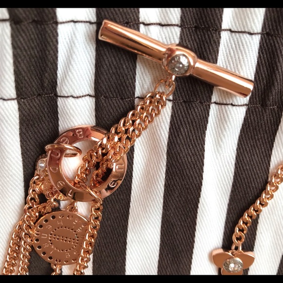 ⚡️LightningSale⚡️HTF🌟HENRI BENDEL Double Strand Toggle Necklace - Rose Goldtone - Picture 4 of 9